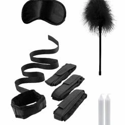 Shots America Kink & BDSM Shots Ouch Bed Bindings Restraint Kit - Black