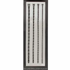 Shots America Shots Ouch Beginner Urethral Sounding Silicone Spiral Screw Plug Set - Black Kink & BDSM