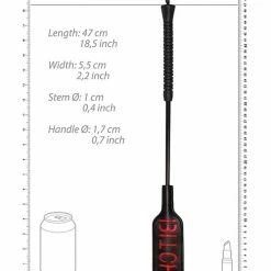 Shots America Kink & BDSM Shots Ouch Bitch Crop Large - Black