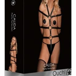 Shots America Shots Ouch Calida Pretty Perfection Female Body Harness - Black Kink & BDSM