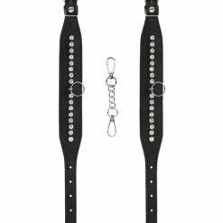 Shots America Kink & BDSM Shots Ouch Diamond Studded Ankle Cuffs - Black