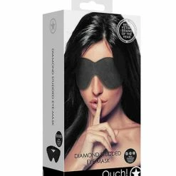 Shots America Shots Ouch Diamond Studded Eye Mask - Black Kink & BDSM