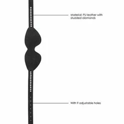 Shots America Shots Ouch Diamond Studded Eye Mask - Black Kink & BDSM