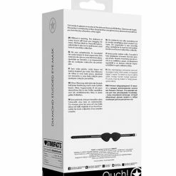 Shots America Shots Ouch Diamond Studded Eye Mask - Black Kink & BDSM