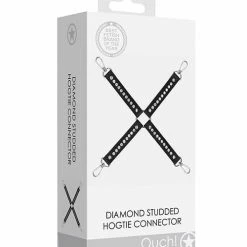 Shots America Kink & BDSM Shots Ouch Diamond Studded Hogtie - Black