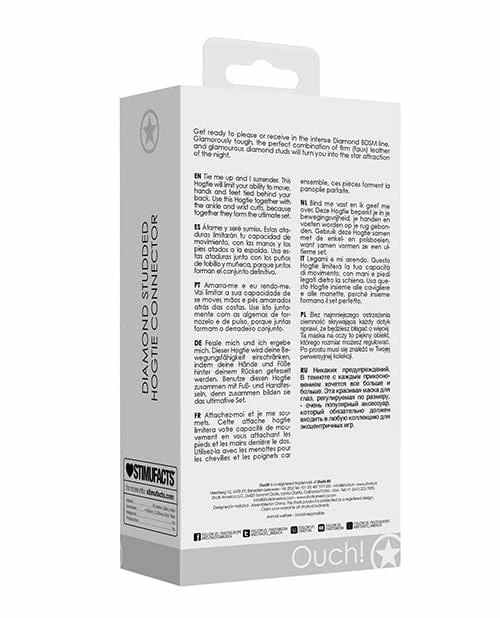 Shots America Kink & BDSM Shots Ouch Diamond Studded Hogtie - Black