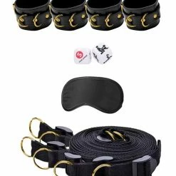 Shots America Kink & BDSM Shots Ouch Limited Edition Bed Bindings Restraint System - Black