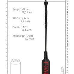 Shots America Kink & BDSM Shots Ouch Love Crop Large - Black