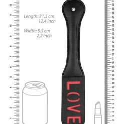 Shots America Kink & BDSM Shots Ouch Love Paddle - Black