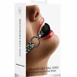 Shots America Kink & BDSM Shots Ouch Love Street Art Fashion Printed Breathable Ball Gag - Black