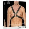 Shots America Shots Ouch Men's Large Buckle Harness - Black Kink & BDSM