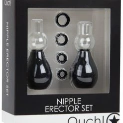 Shots America Kink & BDSM Shots Ouch Nipple Erector Set - Black