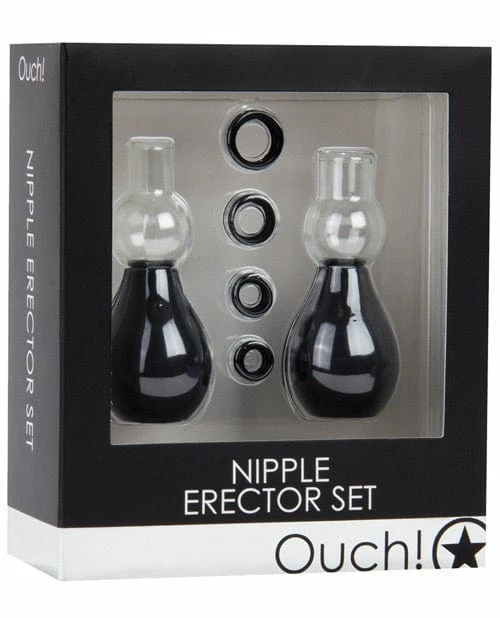 Shots America Kink & BDSM Shots Ouch Nipple Erector Set - Black