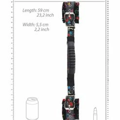 Shots America Shots Ouch Old School Tattoo Style Printed Handcuffs With Handle - Black Kink & BDSM