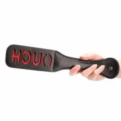 Shots America Shots Ouch Ouch Paddle - Black Kink & BDSM