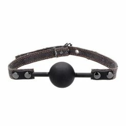 Shots America Shots Ouch Silicone Gag With Denim Straps