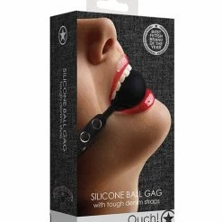 Shots America Shots Ouch Silicone Gag With Denim Straps