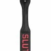 Shots America Shots Ouch Slut Paddle - Black Kink & BDSM