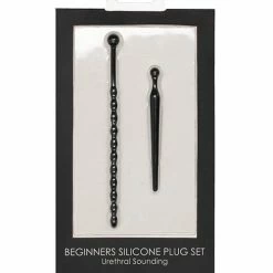 Shots America Kink & BDSM Shots Ouch Urethral Sounding Beginners Silicone Plug Set - Black