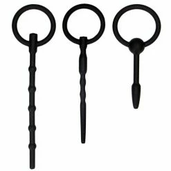 Shots America Shots Ouch Urethral Sounding Plug Set - Black Kink & BDSM