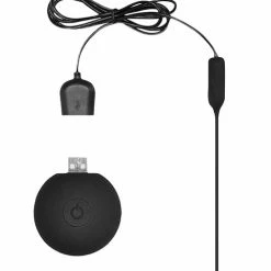 Shots America Kink & BDSM Shots Ouch Urethral Sounding Silicone Rechargeable & Remote Controlled Vibrating Plug - Black