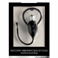 Shots America Shots Ouch Urethral Sounding Vibrating Bullet Plug - Black