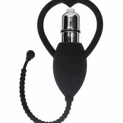 Shots America Shots Ouch Urethral Sounding Vibrating Bullet Plug - Black