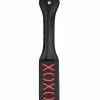Shots America Shots Ouch XOXO Paddle - Black Kink & BDSM