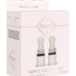 Shots America Shots Pumped Nipple Suction Set - Medium Clear