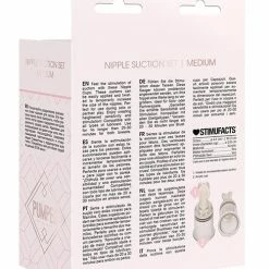 Shots America Shots Pumped Nipple Suction Set - Medium Clear