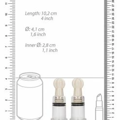 Shots America Shots Pumped Nipple Suction Set - Medium Clear