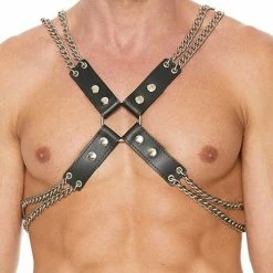 Shots America Shots Uomo Chain & Chain Harness - Black