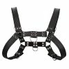Shots America Kink & BDSM Shots Uomo Chest Bulldog Harness Large-XLarge - Black