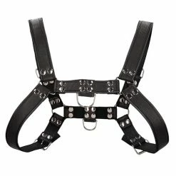 Shots America Kink & BDSM Shots Uomo Chest Bulldog Harness Large-XLarge - Black