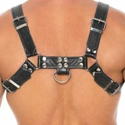 Shots America Kink & BDSM Shots Uomo Chest Bulldog Harness Large-XLarge - Black
