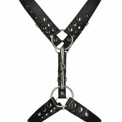 Shots America Shots Uomo Men's Harness With Metal Bit - Black Kink & BDSM