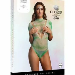 Shots America Shots Bliss Short Sleeve Teddy With Face Jewelry Multi One Size Fits Most