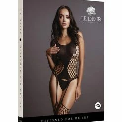 Shots America Shots Le Desir Fence Suspender Bodystocking Black One Size Fits Most Lingerie