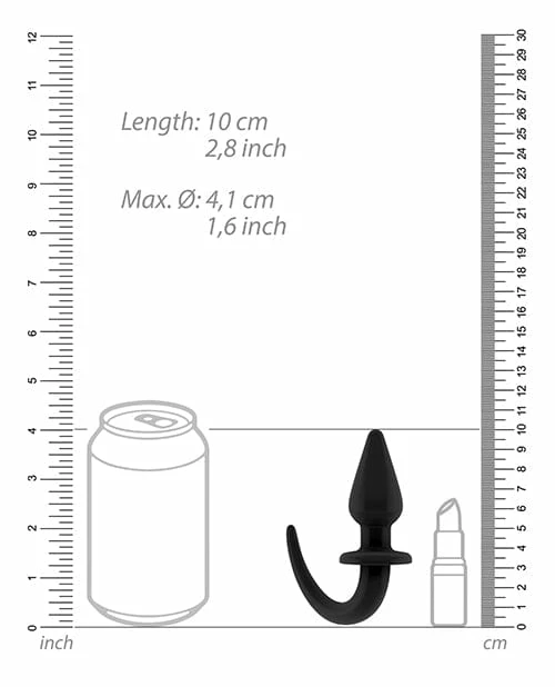 Shots America Shots Ouch Puppy Play Tail Butt Plug - Black