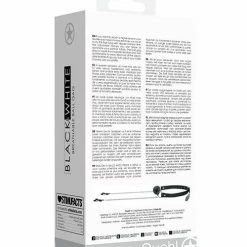 Shots America Kink & BDSM Shots Ouch Black & White Breathable Ball Gag W-nipple Clamps - Black