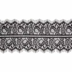 Shots America Kink & BDSM Shots Ouch Black & White Lace Mask W-elastic Straps - Black