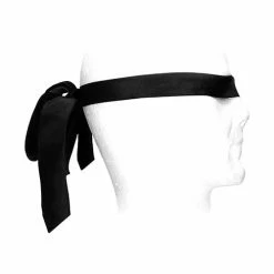 Shots America Kink & BDSM Shots Ouch Black & White Satin Bondage Tie - Black