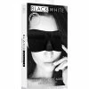 Shots America Shots Ouch Black & White Satin Curvy Eye Mask W-elastic Straps - Black Kink & BDSM