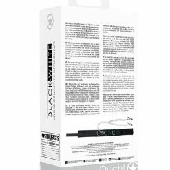 Shots America Shots Ouch Black & White Velcro Collar W-nipple Clamps - Black