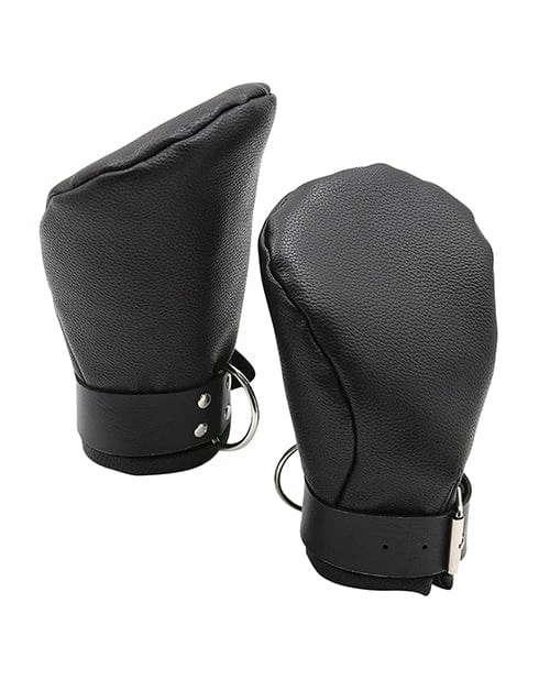 Shots America Shots Ouch Puppy Play Lined Fist Mitts - Black Kink & BDSM