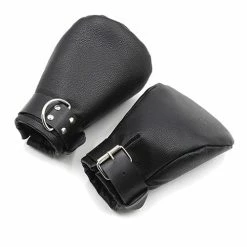 Shots America Shots Ouch Puppy Play Lined Fist Mitts - Black Kink & BDSM