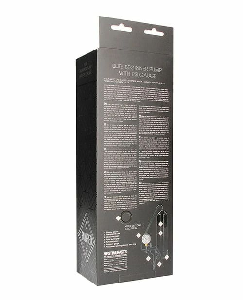 Shots America Penis Toys Shots Pumped Elite Beginner Pump With Psi Gauge - Black