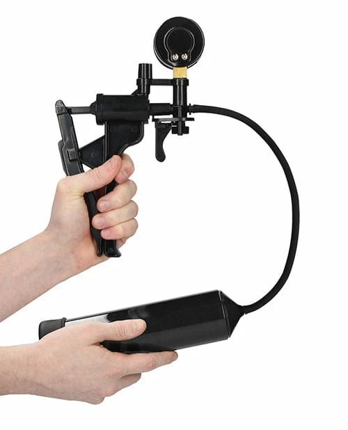 Shots America Penis Toys Shots Pumped Elite Beginner Pump With Psi Gauge - Black