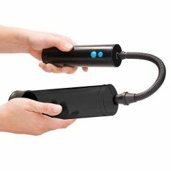 Shots America Shots Pumped Rechargeable Extreme Power Pump With Free Silicone Cock Ring - Black