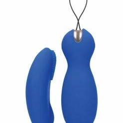 Shots America Vibrators Shots Elegance Dual Vibrating Bullet & Remote - Blue